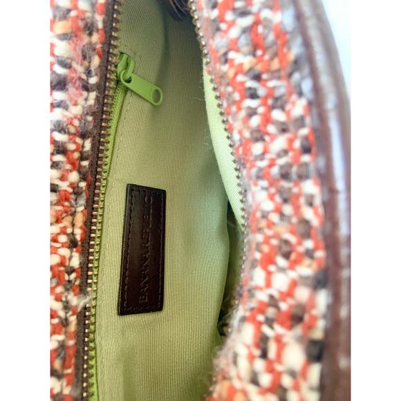 Banana Republic Y2K Leather Wool Mini Bag Purse - Picture 9 of 10